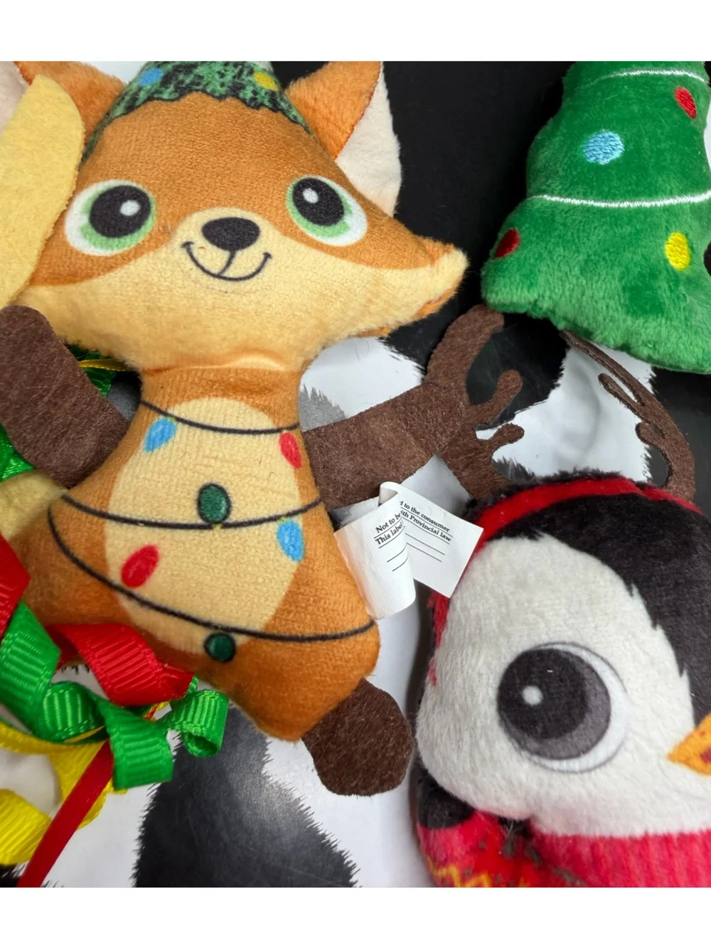 Bundle of Christmas Red-Feather Plush Cat Toys